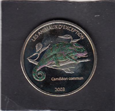 Beschrijving: 5 Francs CAMELEON colored